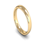 Harrogate Jewellers' ladies yellow gold slight court wedding ring plain band, perfect for a bespoke jewellery look in Harrogate, Yorkshire.