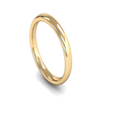 Harrogate Jewellers' Ladies Yellow Gold Slight Court Wedding Ring Plain Band, an elegant choice for bespoke jewellery in Harrogate, Yorkshire.