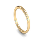 Harrogate Jewellers' Ladies Yellow Gold Slight Court Wedding Ring Plain Band, a classic and comfortable choice for bespoke jewellery in Harrogate, Yorkshire.