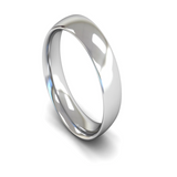 Harrogate Jewellers' Gents White Gold Traditional Court Wedding Ring, a plain band with a polished finish, perfect for everyday wear in Harrogate, Yorkshire. Ideal for bespoke jewellery lovers.