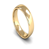 Harrogate Jewellers' Gents Yellow Gold Slight Court Wedding Ring Plain Band, lab grown diamonds, bespoke jewellery from Harrogate Yorkshire.