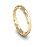Gents Yellow Gold Slight Court Wedding Ring from Harrogate Jewellers, a plain band perfect for bespoke jewellery lovers in Yorkshire