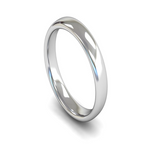 Gents Platinum Slight Court Wedding Ring from Harrogate Jewellers, a bespoke jewellery piece perfect for Yorkshire weddings. Ideal for lab grown diamond settings.