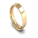 Gents Yellow Gold Flat Court Wedding Ring Plain Band from Harrogate Jewellers, a Yorkshire bespoke jewellery store specializing in lab grown diamond engagement rings.