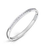 Round Brilliant Cut Channel Set Platinum Diamond Ring 1.5mm by Harrogate Jewellers, a bespoke lab grown diamond wedding ring in Yorkshire.