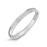 Harrogate Jewellers' Platinum Diamond Ring with Round Brilliant Cut Channel Set, a perfect choice for bespoke wedding rings, engagement rings and lab grown diamonds in Harrogate, Yorkshire.