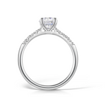 Tapered claw set round brilliant cut diamond engagement ring from Harrogate Jewellers. Lab grown diamond wedding ring, bespoke jewellery in Harrogate, Yorkshire.