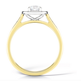 Harrogate Jewellers' bespoke 0.90ct Round Brilliant Cut Diamond Halo Engagement Ring, a radiant example of Yorkshire lab grown diamonds.