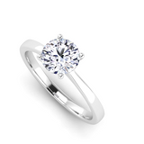 Harrogate Jewellers' BELLA lab-grown classic round brilliant cut solitaire ring, a bespoke piece of jewellery for weddings in Yorkshire.