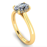 1.00ct Lab-Grown Oval Cut Solitaire Diamond Engagement Ring in Yellow Gold from Harrogate Jewellers, a bespoke piece for Earth Mined Diamonds Wedding Rings in Harrogate Yorkshire.