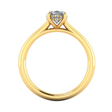 Harrogate Jewellers' 1.00ct oval cut solitaire engagement ring, lab-grown diamond in yellow gold, bespoke jewellery in Harrogate Yorkshire.