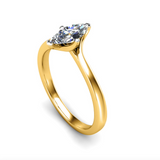 Harrogate Jewellers' TILLY lab-grown marquise cut solitaire diamond ring 0.75ct, set in a platinum band, ideal for bespoke wedding and engagement rings in Yorkshire.