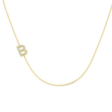 Diamond Initial Necklace 9ct Gold