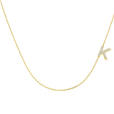 Diamond Initial Necklace 9ct Gold