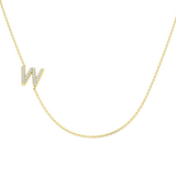 Diamond Initial Necklace 9ct Gold