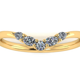 Harrogate Jewellers mixed cut shaped diamond band in 18ct yellow gold, featuring pear, oval and round brilliant cut natural diamonds, perfect for engagement or wedding in Harrogate, Yorkshire.