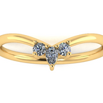 Curved Diamond Band with Pear and Round Brilliant Cut Diamonds by Harrogate Jewellers, an elegant wedding ring with earth mined diamonds set in white gold.