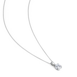 Harrogate Jewellers' Classic Round Brilliant Cut 1.00ct Diamond Pendant White Gold, a bespoke jewellery piece perfect for weddings or engagements in Harrogate, Yorkshire.