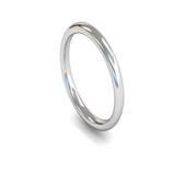 Ladies White Gold Slight Court Wedding Ring from Harrogate Jewellers, a popular choice for Yorkshire's bespoke jewellery seekers, ideal for pairing with engagement rings featuring laboratory grown or natural diamonds.