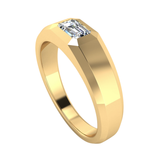 Emerald Cut Diamond Signet Ring by Harrogate Jewellers, exquisite 9ct white gold ring with a 0.40ct natural diamond, perfect for weddings or bespoke jewellery in Yorkshire.