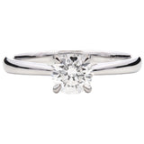 Round Brilliant Cut Solitaire Engagement Ring 0.60ct, Platinum