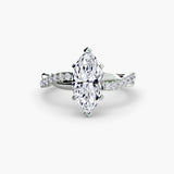 The Emerald Twist Pavé Ring