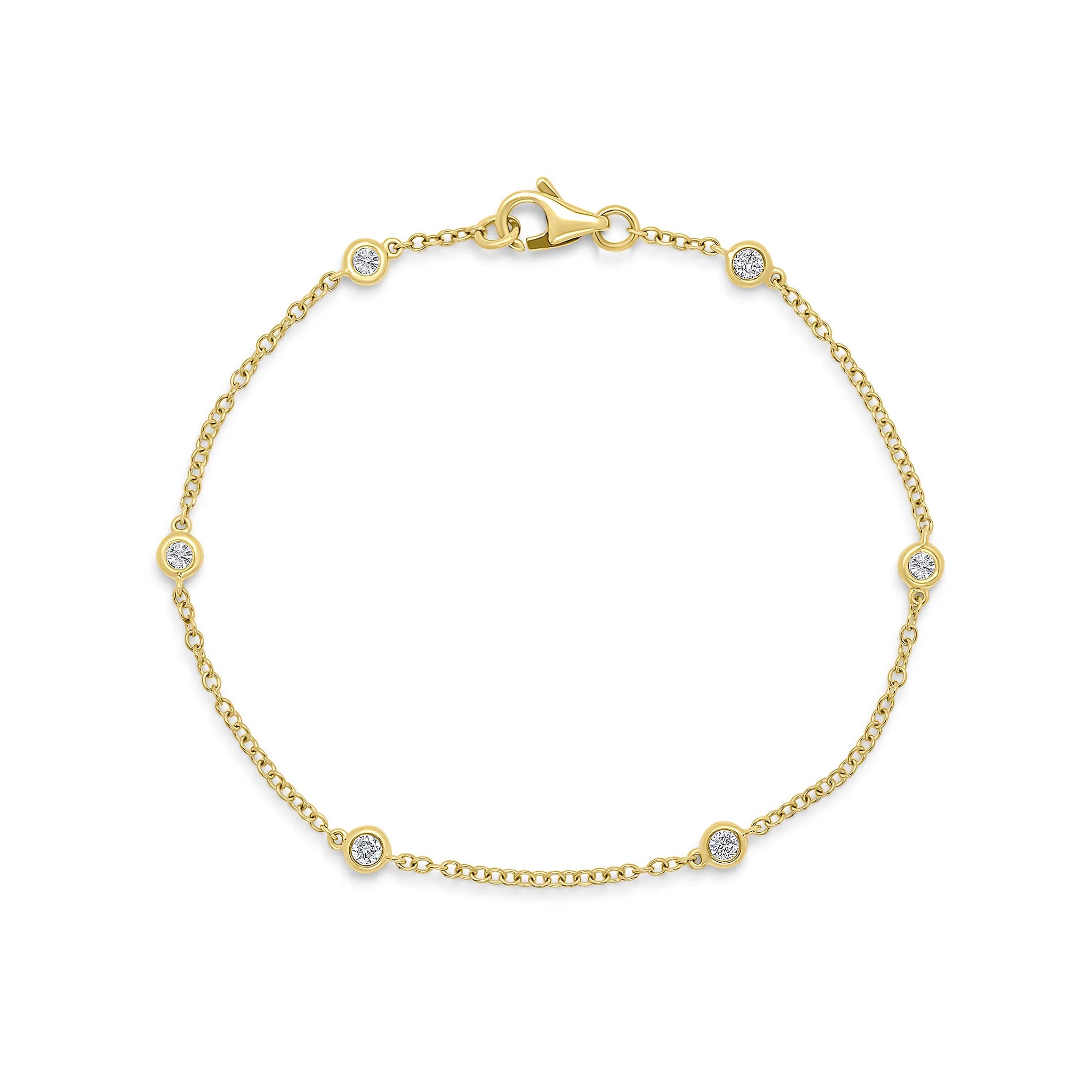 Harrogate Jewellers Rub Over Set Diamond Bracelet