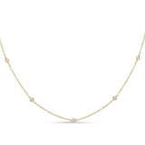 Diamond Rub-Over Set Necklace by Harrogate Jewellers, 18ct Yellow Gold Pendant with lab grown diamonds, bespoke jewellery from Yorkshire