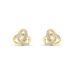 18ct Gold Diamond Knot Stud Earrings from Harrogate Jewellers, featuring round brilliant-cut diamonds, perfect for wedding or bespoke jewellery in Harrogate, Yorkshire.