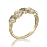 Green Amethyst and Diamond Geometric Ring in Yellow Gold by Harrogate Jewellers, a stunning piece from their bespoke jewellery collection perfect for engagements and weddings in Harrogate, Yorkshire.
