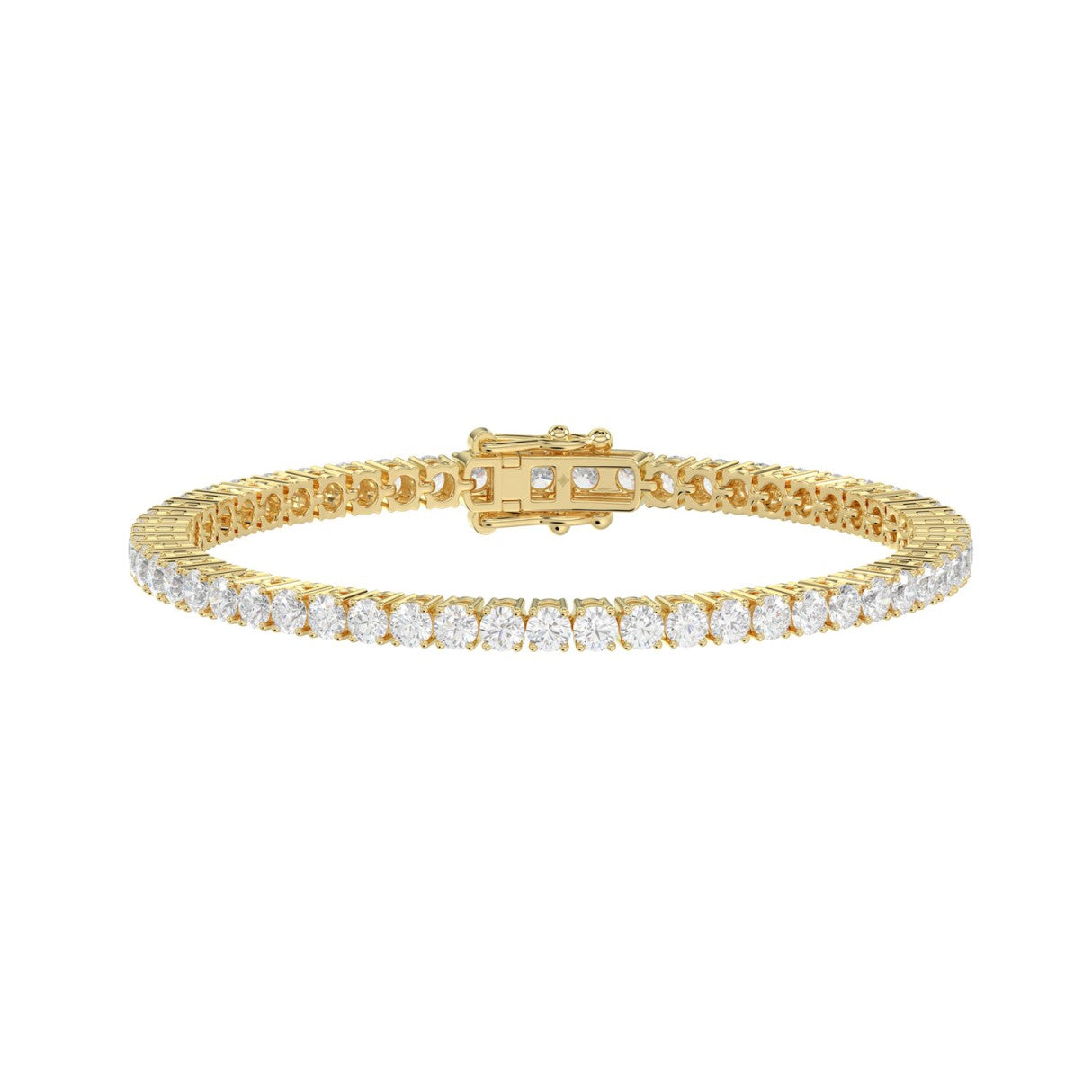 5.00ct diamond tennis bracelet yellow gold Harrogate lab-grown diamonds 5ct 9ct yellow gold bracelet 