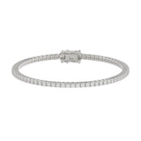 Petite Natural Diamond Tennis Bracelet White Gold 2.50ct 6"
