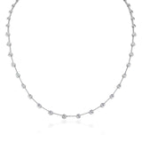 Image of a 1.00ct Classic Diamond Line Necklace in White Gold from Harrogate Jewellers, Yorkshire's bespoke jewellery specialist for lab grown diamond engagement and wedding rings.