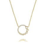 18ct Yellow Gold Graduated Diamond Circle Necklace from Harrogate Jewellers, a bespoke piece perfect for engagement or wedding in Yorkshire