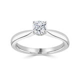 Harrogate Jewellers' Classic Solitaire Round Brilliant Cut Diamond Engagement Ring, a lab-grown diamond wedding ring, bespoke jewellery design in Harrogate, Yorkshire.