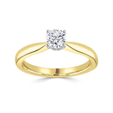 Harrogate Jewellers' Classic Solitaire Round Brilliant Cut Diamond Engagement Ring, a beautiful bespoke jewellery piece with a lab-grown diamond, perfect for weddings in Yorkshire.