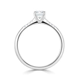 Harrogate Jewellers' Delicate Claw Set Solitaire Round Brilliant Cut Diamond Engagement Ring of 0.50ct, a bespoke jewellery piece from Yorkshire, ideal for lab grown diamond lovers.