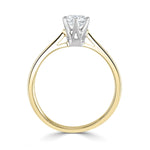 Six Claw Classic Solitaire Round Brilliant Cut Diamond Engagement Ring by Harrogate Jewellers, featuring a large central diamond and six smaller diamonds set on a platinum band, perfect for bespoke Yorkshire weddings