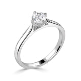 Classic Compass Set Solitaire Round Brilliant Cut Diamond Engagement Ring by Harrogate Jewellers, a bespoke jewellery in Yorkshire. Ideal choice for lab grown diamond wedding rings.