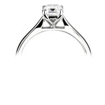 Classic Emerald Cut Solitaire Diamond Engagement Ring by Harrogate Jewellers, featuring a laboratory-grown diamond in platinum setting, bespoke jewellery in Harrogate, Yorkshire.