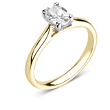 Classic Oval Solitaire Diamond Engagement Ring 0.25ct from Harrogate Jewellers, featuring a large Earth Mined Diamond, on a white gold band, Yorkshire bespoke jewellery