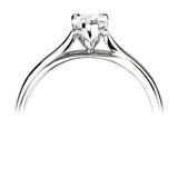 Classic Pear Cut Solitaire Diamond Engagement Ring by Harrogate Jewellers, a bespoke Yorkshire jewellery piece featuring a lab grown diamond on a silver band.