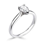 Classic Pear Cut Solitaire Diamond Engagement Ring by Harrogate Jewellers, bespoke jewellery in Harrogate, Yorkshire featuring lab grown diamonds.