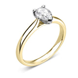 Classic Pear Cut Solitaire Diamond Engagement Ring by Harrogate Jewellers, a bespoke piece of Yorkshire jewellery featuring laboratory grown diamonds.