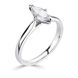 Lab-Grown Marquise Cut Solitaire Engagement Ring | Four Claw Setting | The Bonnie Ring