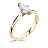 Lab-Grown Marquise Cut Solitaire Engagement Ring | Four Claw Setting | The Bonnie Ring