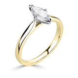 Classic Marquise Cut Solitaire Diamond Engagement Ring by Harrogate Jewellers, showcasing the brilliance of lab grown diamonds. Yorkshire bespoke jewellery made for weddings.