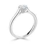 Bezel Set Round Brilliant Cut Solitaire Diamond Engagement Ring by Harrogate Jewellers, featuring a single Earth Mined Diamond, crafted in platinum or white gold. Ideal for bespoke Yorkshire wedding jewellery.