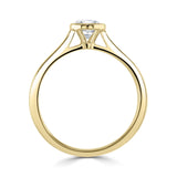 Lab-Grown Round Brilliant Cut Diamond Rub-Over Bezel Set Engagement Ring | The Solace Ring