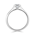 Bezel Set Round Brilliant Cut Solitaire Diamond Engagement Ring by Harrogate Jewellers, featuring a single earth-mined diamond on a platinum band. Bespoke Yorkshire jewellery.